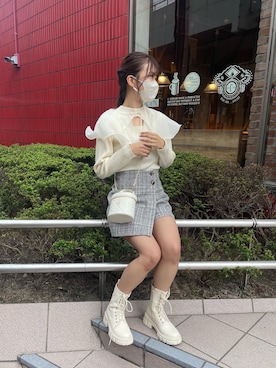 「アイテム（ブーツ）」を使った、iammiyuuuuuさん（レディース・164cm）の秋コーディネート