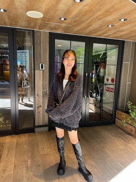 「one after another NICE CLAUP（ワンアフターアナザーナイスクラップ）のアイテム（デニムスカート）」を使った、iammiyuuuuuさん（レディース・164cm）の秋コーディネート