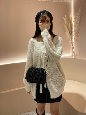 「one after another NICE CLAUP（ワンアフターアナザーナイスクラップ）のアイテム（デニムスカート）」を使った、iammiyuuuuuさん（レディース・164cm）の秋コーディネート