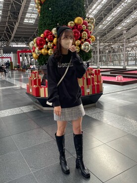 「one after another NICE CLAUP（ワンアフターアナザーナイスクラップ）のアイテム（ニットキャップ/ビーニー）」を使った、iammiyuuuuuさん（レディース・164cm）の秋コーディネート