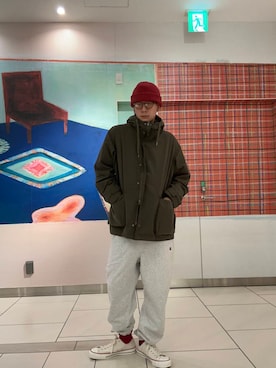 「アイテム（ミリタリージャケット）」を使った、ゆいとさん（メンズ・176cm）の秋コーディネート