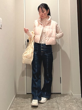 「アイテム（ブレスレット）」を使った、さくらさん（レディース・160cm）の秋コーディネート