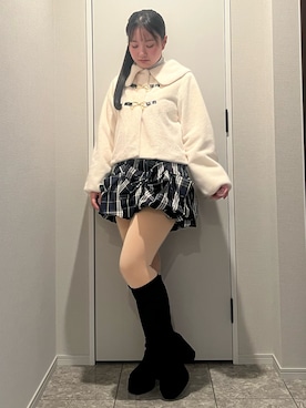 「アイテム（Tシャツ/カットソー）」を使った、さくらさん（レディース・160cm）の冬コーディネート