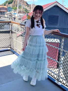 「アイテム（トートバッグ）」を使った、さくらさん（レディース・160cm）の秋コーディネート