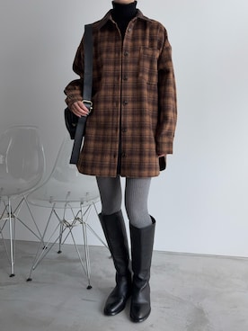 「OSOI（オソイ）のアイテム」を使った、haraさん（レディース・166cm）の冬コーディネート