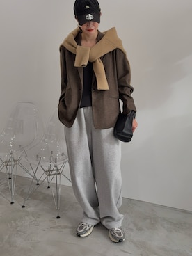 「アイテム（スウェットパンツ）」を使った、haraさん（レディース・166cm）の秋コーディネート