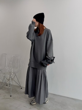 「CANAL JEAN（キャナルジーン）のアイテム（ニットキャップ/ビーニー）」を使った、haraさん（レディース・166cm）の秋コーディネート