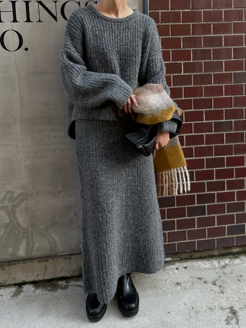 セール】畦編みロングニットスカート（スカート）｜meilmada