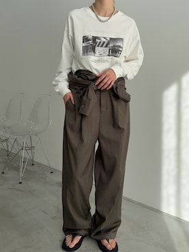 「アイテム（つなぎ/オールインワン）」を使った、haraさん（レディース・166cm）の秋コーディネート
