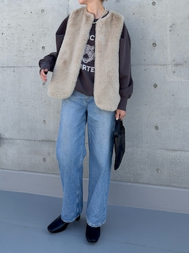 「アイテム（スウェット）」を使った、haraさん（レディース・166cm）の秋コーディネート