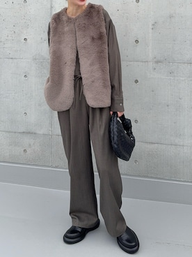 「アイテム（オールインワン・サロペット）」を使った、haraさん（レディース・166cm）の秋コーディネート