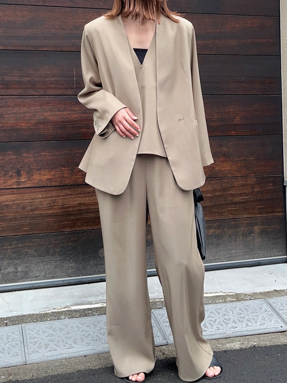 meilmada（メイルマダ）の「ノーカラーツイルジャケット（ノー