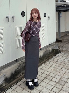 「アイテム（ボストンバッグ）」を使った、こりさん（レディース・160cm）の夏コーディネート