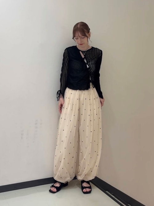 パッチワークメッシュカーディガン