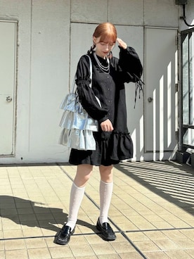 「アイテム（ワンピース）」を使った、こりさん（レディース・160cm）の秋コーディネート