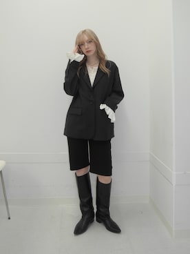 「KBF（ケイビーエフ）のアイテム（ジャケット/アウター）」を使った、こりさん（レディース・160cm）の春コーディネート