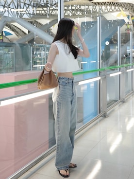「gemeil（ジェムイル）のアイテム」を使った、yukinaさん（レディース・171cm）の夏コーディネート