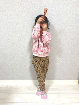 「devirock（デビロック）のアイテム（スウェットパンツ）」を使った、azsさん（キッズ・110cm）の冬コーディネート
