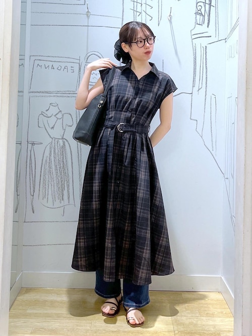 セール】ウエストタックチェックアソートワンピース（ワンピース
