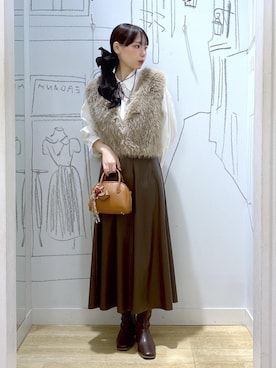 「ROPE' PICNIC（ロペピクニック）のアイテム」を使った、HIYORIさん（レディース・158cm）の秋コーディネート