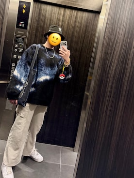 「NEW ERA（ニューエラ）のアイテム（ハット）」を使った、eisei0820さん（メンズ・177cm）の秋コーディネート