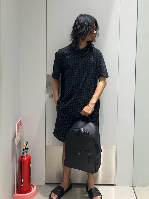国内買付★A/X Armani Exchange★チェーンネックレス ガンメタル A|X アルマーニ エクスチェンジ】ガンメタルチェーンネックレス
