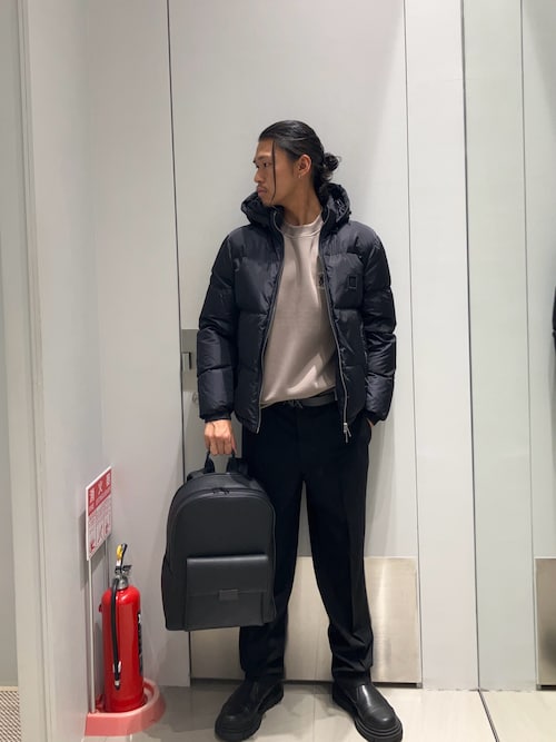 A|X アルマーニ エクスチェンジ】ICON フーデッドダウンジャケット