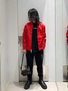 「ARMANI EXCHANGE（アルマーニエクスチェンジ）のアイテム」を使った、TAKUYAさん（メンズ・174cm）の冬コーディネート