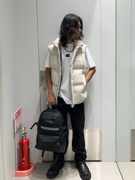 「ARMANI EXCHANGE（アルマーニエクスチェンジ）のアイテム」を使った、TAKUYAさん（メンズ・174cm）の冬コーディネート