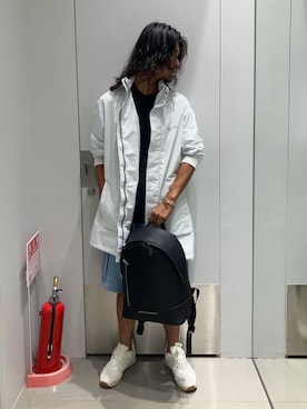 「アイテム（モッズコート）」を使った、TAKUYAさん（メンズ・174cm）の秋コーディネート