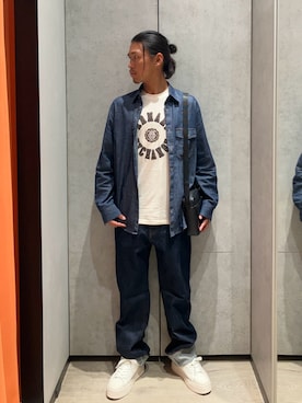 「armaniexchange」｜TAKUYAさん（メンズ・174cm）の秋コーディネート