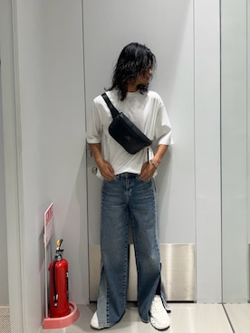 「ARMANI EXCHANGE（アルマーニエクスチェンジ）のアイテム」を使った、TAKUYAさん（メンズ・174cm）の夏コーディネート