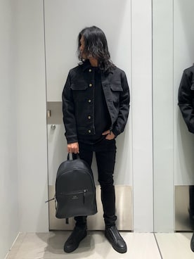 「ARMANI EXCHANGE（アルマーニエクスチェンジ）のアイテム」を使った、TAKUYAさん（メンズ・174cm）の冬コーディネート