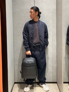 「armaniexchange」｜TAKUYAさん（メンズ・174cm）の秋コーディネート