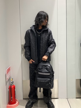「アイテム（バックパック/リュック）」を使った、TAKUYAさん（メンズ・174cm）の秋コーディネート