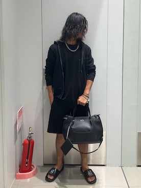 「アイテム（ハンドバッグ）」を使った、TAKUYAさん（メンズ・174cm）の秋コーディネート