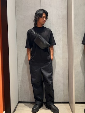 「ARMANI EXCHANGE（アルマーニエクスチェンジ）のアイテム（ブーツ）」を使った、TAKUYAさん（メンズ・174cm）の秋コーディネート