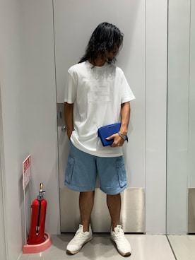 「ARMANI EXCHANGE（アルマーニエクスチェンジ）のアイテム」を使った、TAKUYAさん（メンズ・174cm）の夏コーディネート
