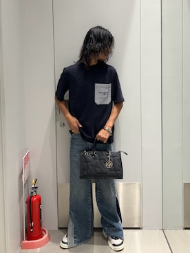 「アイテム（ハンドバッグ）」を使った、TAKUYAさん（メンズ・174cm）の夏コーディネート