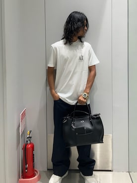 「アイテム（ハンドバッグ）」を使った、TAKUYAさん（メンズ・174cm）の夏コーディネート
