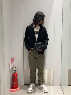 「アイテム（ポーチ）」を使った、TAKUYAさん（メンズ・174cm）の冬コーディネート