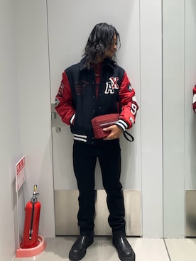 「ARMANI EXCHANGE（アルマーニエクスチェンジ）のアイテム」を使った、TAKUYAさん（メンズ・174cm）の夏コーディネート