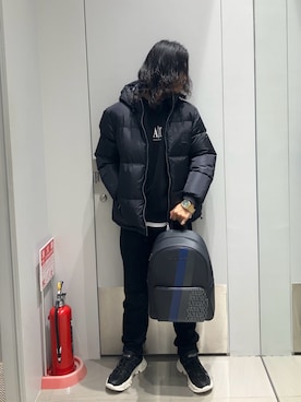 「アイテム（アナログ腕時計、その他）」を使った、TAKUYAさん（メンズ・174cm）の冬コーディネート