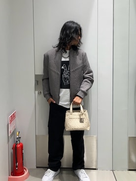 「アイテム（ブルゾン、グレー系）」を使った、TAKUYAさん（メンズ・174cm）の秋コーディネート