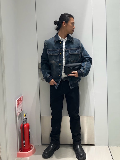 A|X アルマーニ エクスチェンジ】ゴールドボタン デニムジャケット