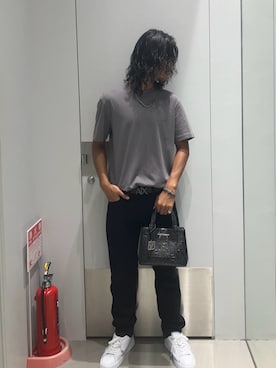 「ARMANI EXCHANGE（アルマーニエクスチェンジ）のアイテム」を使った、TAKUYAさん（メンズ・174cm）の冬コーディネート