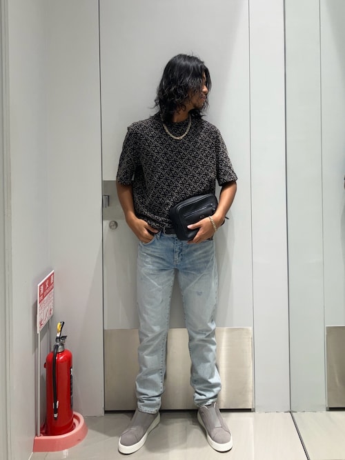 A|X アルマーニ エクスチェンジ】ライトブルーウォッシュデニムパンツ_