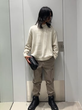 「ARMANI EXCHANGE（アルマーニエクスチェンジ）のアイテム」を使った、TAKUYAさん（メンズ・174cm）の春コーディネート