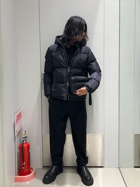 「アイテム（ポーチ）」を使った、TAKUYAさん（メンズ・174cm）の秋コーディネート