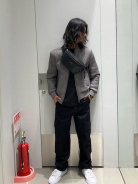 「ARMANI EXCHANGE（アルマーニエクスチェンジ）のアイテム」を使った、TAKUYAさん（メンズ・174cm）の冬コーディネート